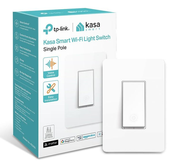 Kasa Matter smart light switch compatible with Apple Home and Alexa
